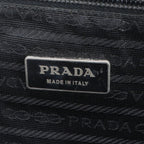 Prada White Tessuto Nylon Triangle Logo Leather Tote Shoulder Hand — view 9