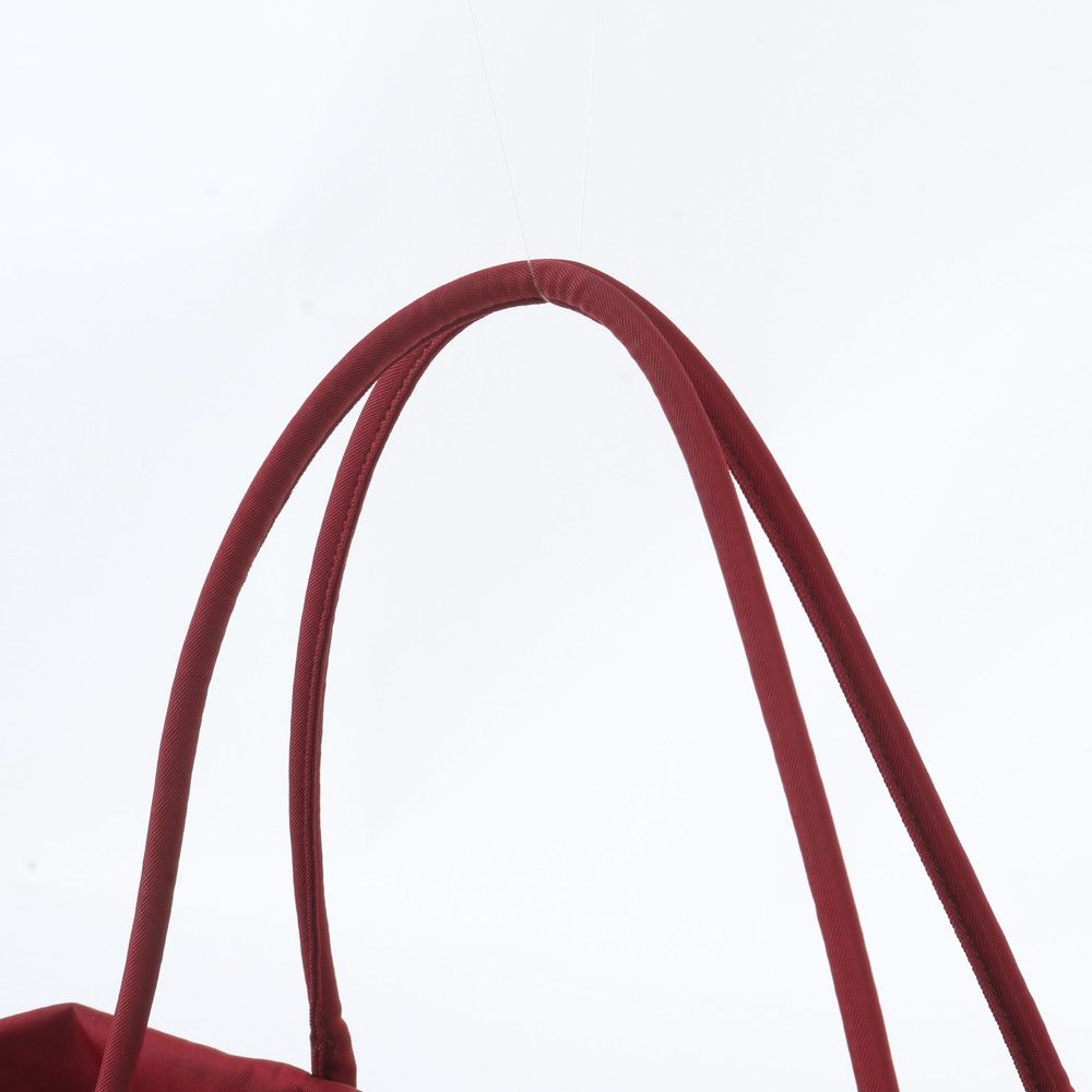 Prada White Tessuto Nylon Triangle Logo Tote Shoulder — view 2