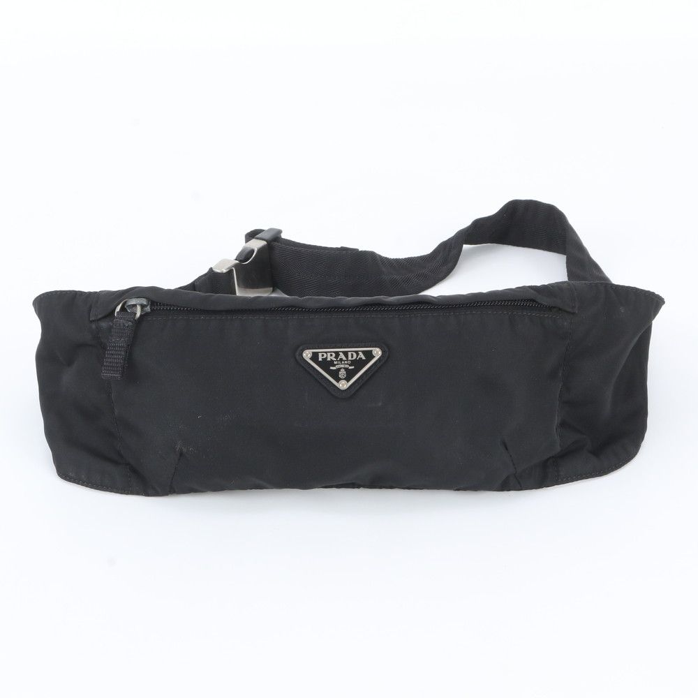 Prada White Tessuto Nylon Triangle Logo Belt Bag Waist Pouch Shoulder — view 2