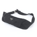 Prada White Tessuto Nylon Triangle Logo Belt Bag Waist Pouch Shoulder