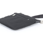Prada White Tag Tessuto Nylon Triangle Logo Leather Shoulder Bag Crossbody — view 4