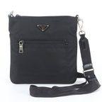 Prada White Tag Tessuto Nylon Triangle Logo Leather Shoulder Bag Crossbody