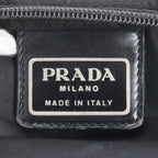 Prada White Tessuto Nylon Triangle Logo Leather Shoulder Bag Crossbody Messenger — view 9