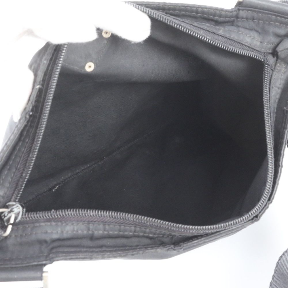 Prada White Tessuto Nylon Triangle Logo Leather Shoulder Bag Crossbody Messenger — view 7