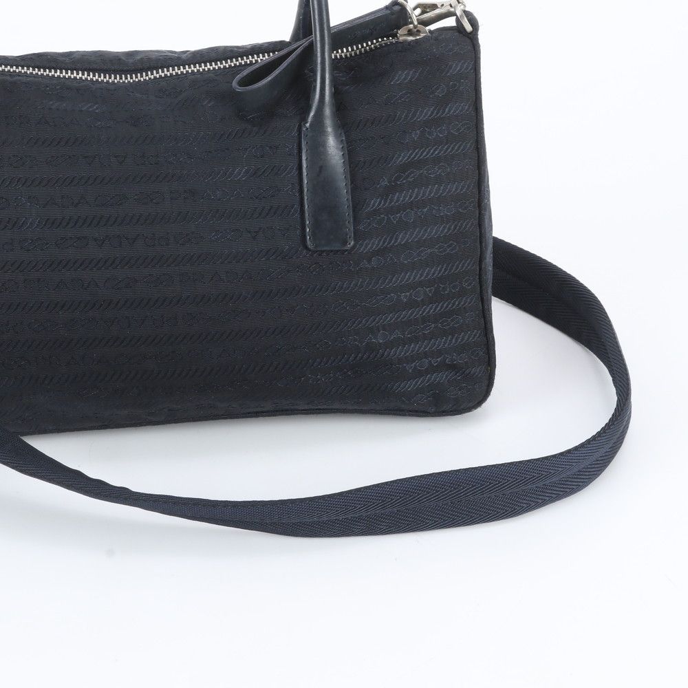 Prada White Tessuto Nylon Leather 2-Way Shoulder Bag Hand Tote — view 3