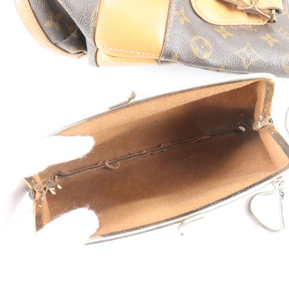 Louis Vuitton American Monogram Bucket PM Leather Tote Shoulder Hand — view 8