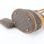 Louis Vuitton American Monogram Bucket PM Leather Tote Shoulder Hand — view 4
