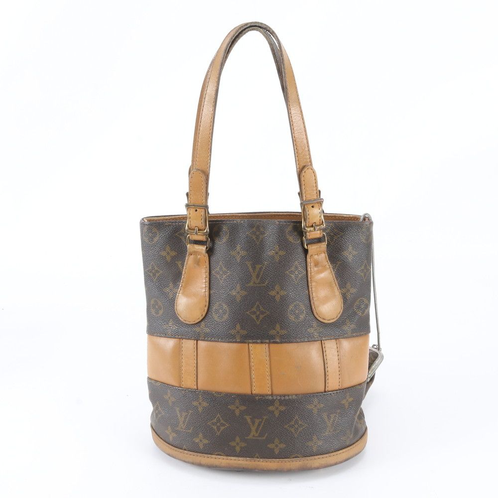 Louis Vuitton American Monogram Bucket PM Leather Tote Shoulder Hand — view 3