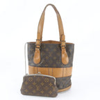Louis Vuitton American Monogram Bucket PM Leather Tote Shoulder Hand