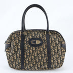 Dior Vintage Trotter Leather Tote Mini Boston Shoulder
