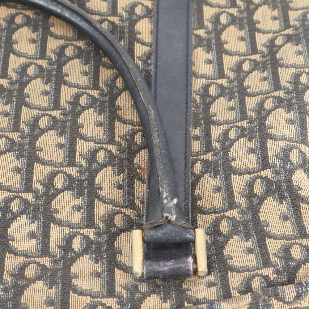 Dior Vintage Trotter Leather Tote Mini Boston Shoulder — view 9
