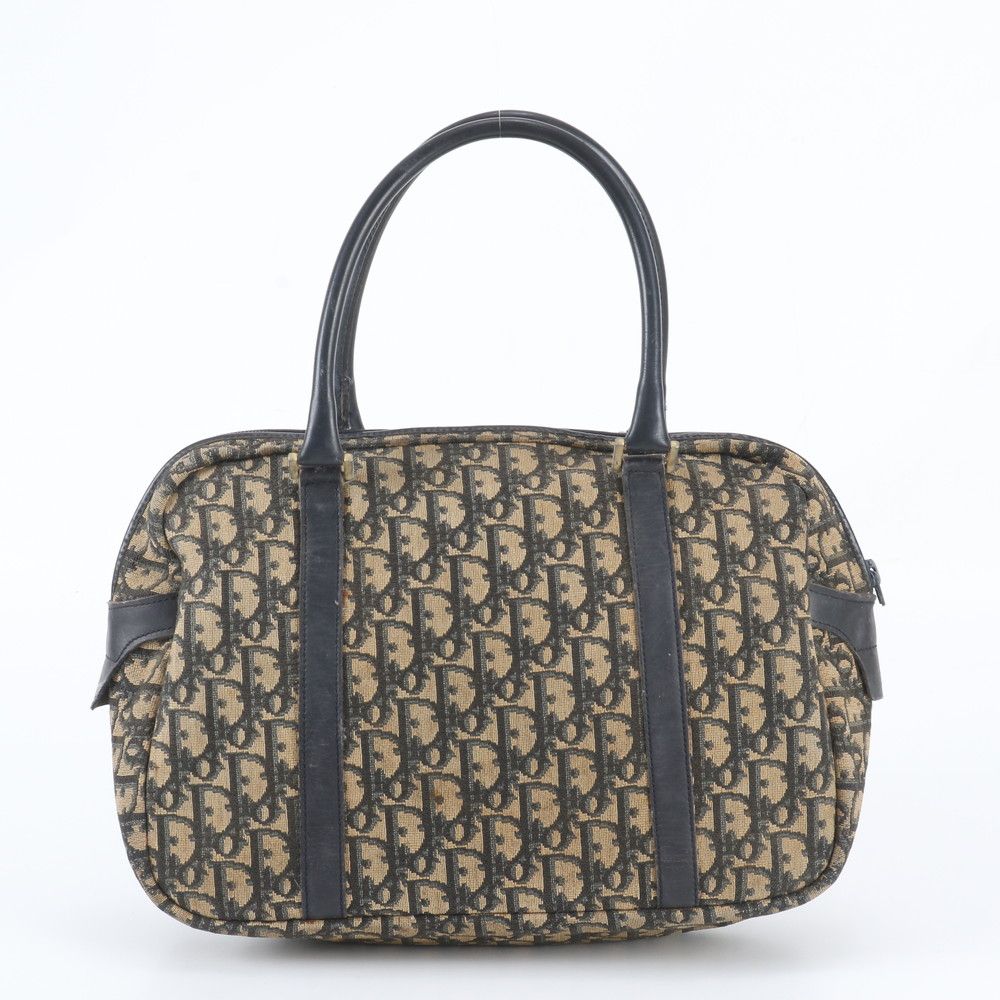 Dior Vintage Trotter Leather Tote Mini Boston Shoulder — view 3
