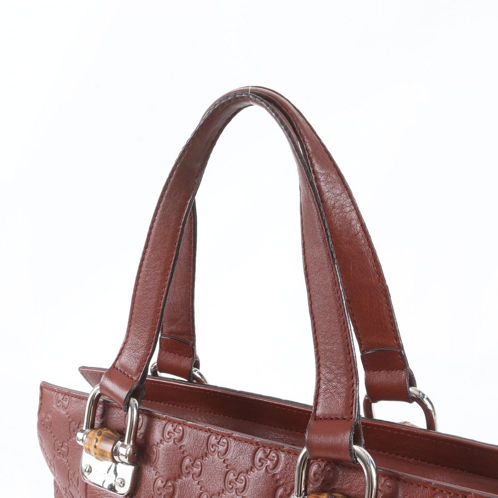 Gucci Guccissima Bamboo Leather Tote Shoulder Hand — view 2