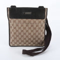 Gucci GG Canvas Leather Shoulder Bag Crossbody Messenger Business Tote