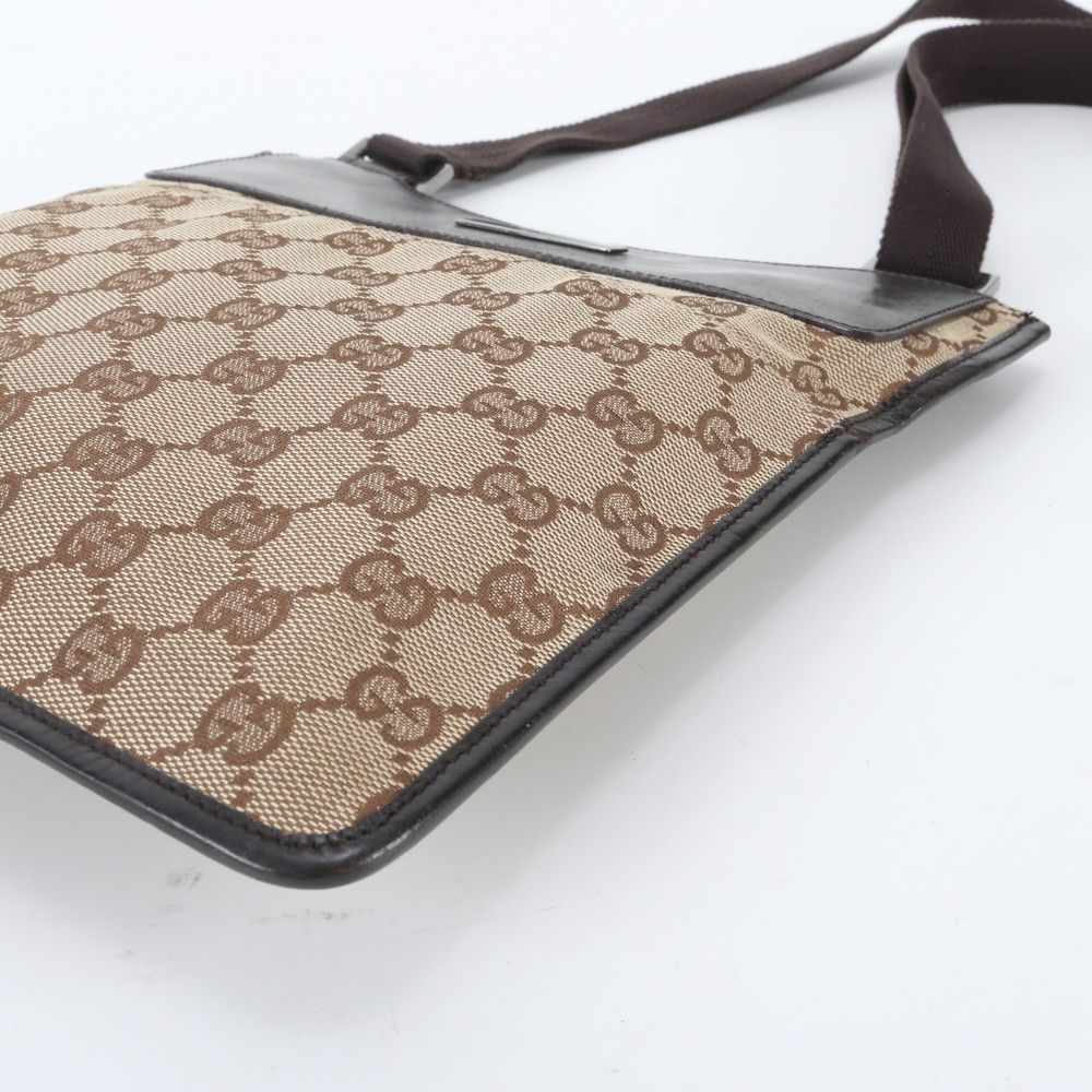 Gucci GG Canvas Leather Shoulder Bag Crossbody Messenger Business Tote — view 4