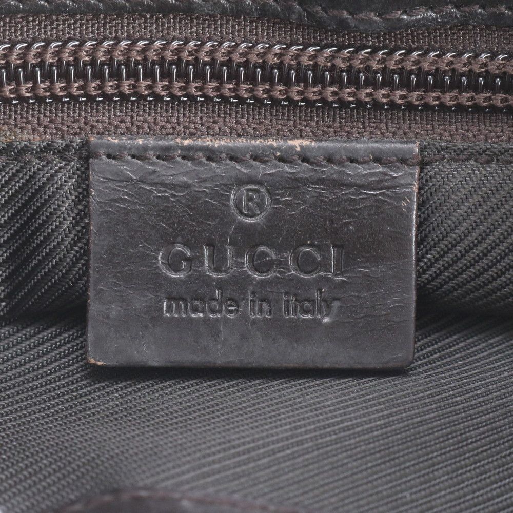 Gucci GG Canvas Leather Shoulder Bag Crossbody Messenger Business Tote — view 8