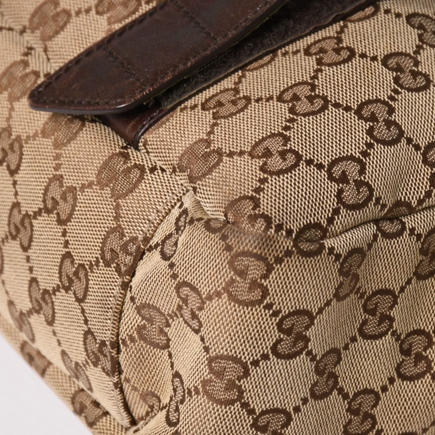 Gucci Messenger Shoulder Bag GG Canvas Brown Silver — view 6