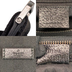 Gucci GG Canvas Crossbody Shoulder Bag Navy Black Leather — view 6