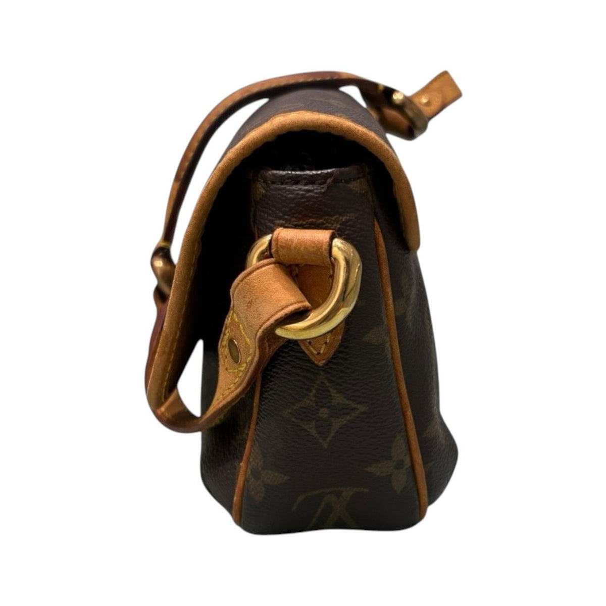 Louis Vuitton Monogram Tikal PM Brown Gold Leather Shoulder Bag — view 3