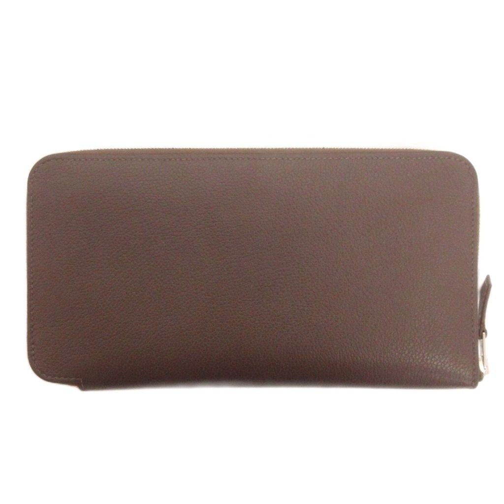 Hermes Silk in Wallet Zip Around Coin Purse Inside All Over Pattern Leather — view 3