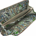 Hermes Silk in Wallet Zip Around Coin Purse Inside All Over Pattern Leather — view 5