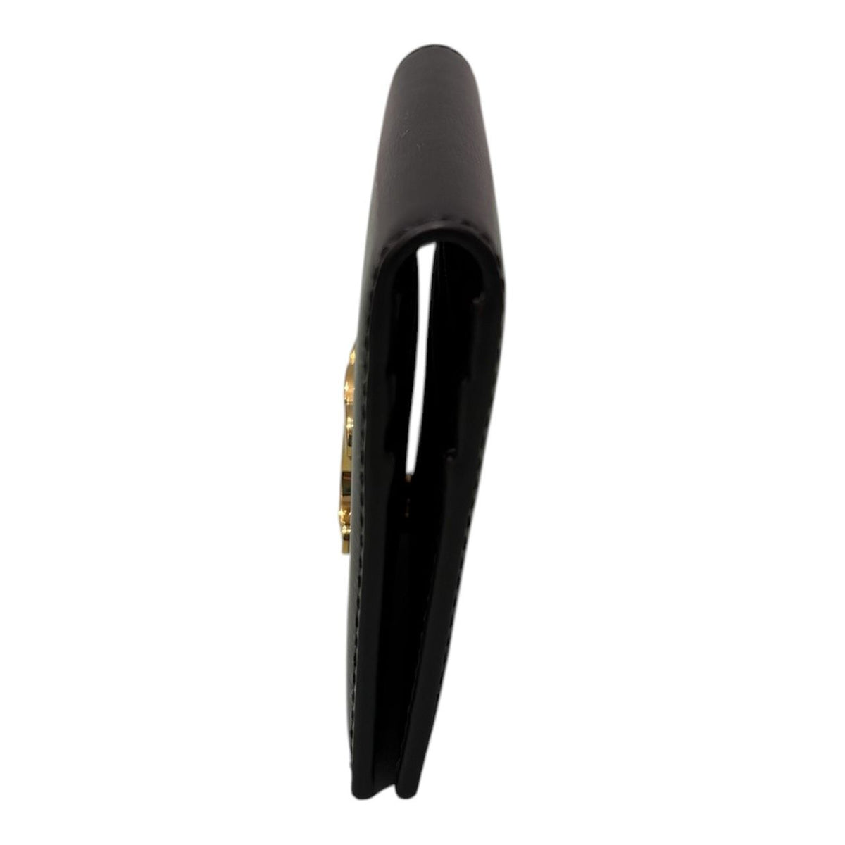Celine Triomphe Black Gold Leather Card Case — view 3