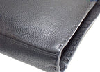 Fendi Peekaboo Selleria Black Leather 2-Way Shoulder Bag Silver — view 8