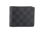Louis Vuitton Bifold Wallet Portefeuille Multiple Black Damier Graphite