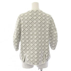 Dior Cannage Knit Top Short Sleeve 44 White Sweater — view 3