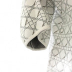 Dior Cannage Knit Top Short Sleeve 44 White Sweater — view 5