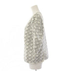 Dior Cannage Knit Top Short Sleeve 44 White Sweater — view 2
