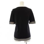 Chanel CC Logo Knit Top Short Sleeve 38 Black Sweater — view 3