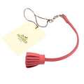 Hermes Carmencita Pompom 17 Rose Azalee Pink Book Mark Bookmark Key Holder