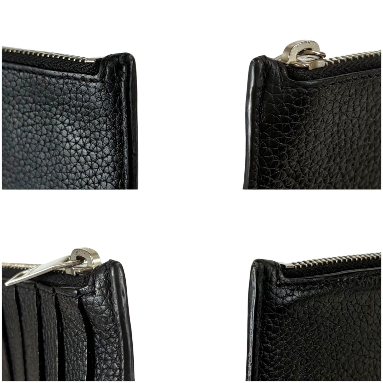 Saint Laurent Paris Zip Card Case with Neck Strap Fragment Black — view 6
