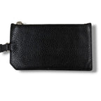 Saint Laurent Paris Zip Card Case with Neck Strap Fragment Black — view 3