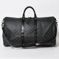 Louis Vuitton Keepall Bandouliere 55 Boston Bag Damier Graphite Black