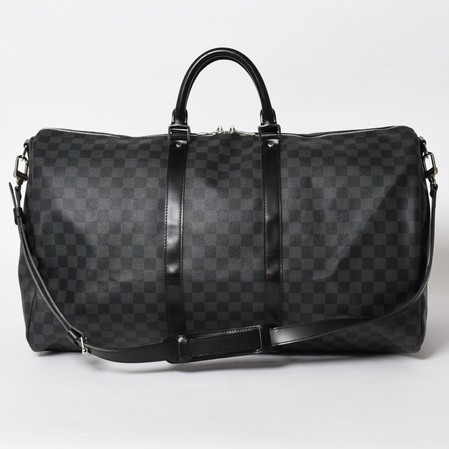 Louis Vuitton Keepall Bandouliere 55 Boston Bag Damier Graphite Black