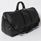 Louis Vuitton Keepall Bandouliere 55 Boston Bag Damier Graphite Black — view 3