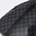 Louis Vuitton Keepall Bandouliere 55 Boston Bag Damier Graphite Black — view 8