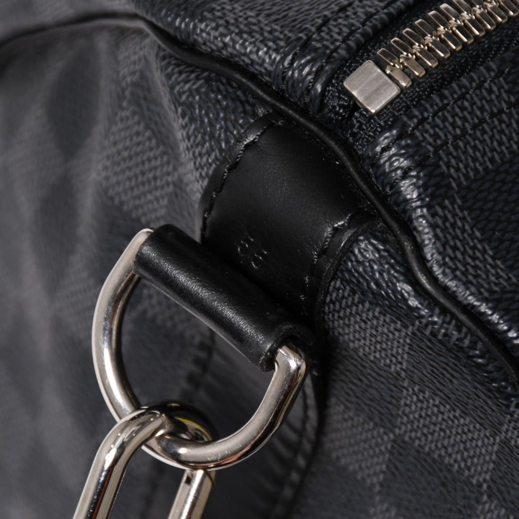 Louis Vuitton Keepall Bandouliere 55 Boston Bag Damier Graphite Black — view 6