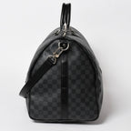 Louis Vuitton Keepall Bandouliere 55 Boston Bag Damier Graphite Black — view 4