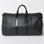 Louis Vuitton Keepall Bandouliere 55 Boston Bag Damier Graphite Black — view 2
