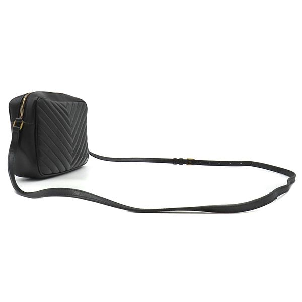 Saint Laurent Shoulder Bag Lou Monogram Leather Black Gold YSL Cassandra Logo — view 2