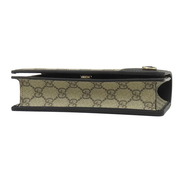 Gucci Shoulder Bag GG Emblem Mini Bag Supreme Canvas Black Gold — view 3