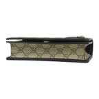 Gucci Shoulder Bag GG Emblem Mini Bag Supreme Canvas Black Gold — view 3