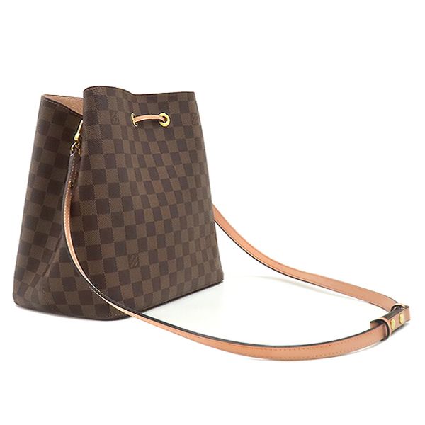 Louis Vuitton Shoulder Bag Neo Noe Damier Canvas Venus Gold Brown Pink Ebene — view 2