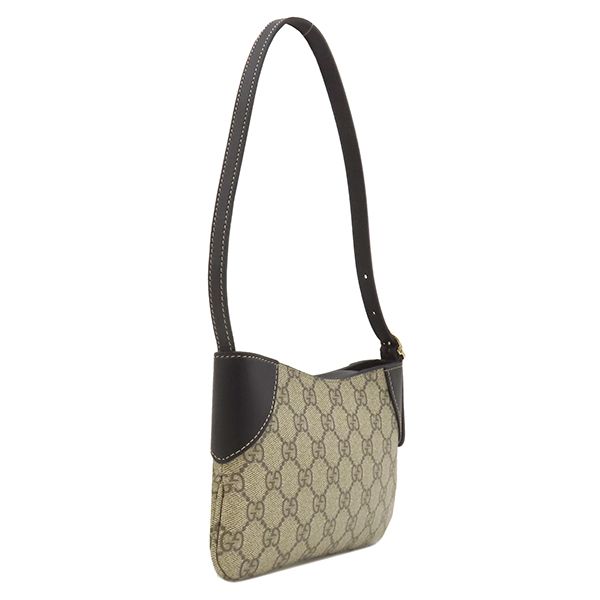 Gucci Shoulder Bag GG Emblem Small Supreme Canvas Black Silver — view 2