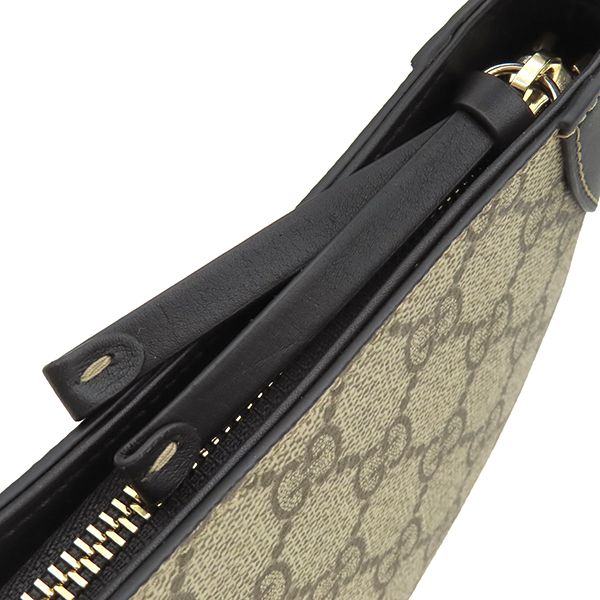 Gucci Shoulder Bag GG Emblem Small Supreme Canvas Black Silver — view 5