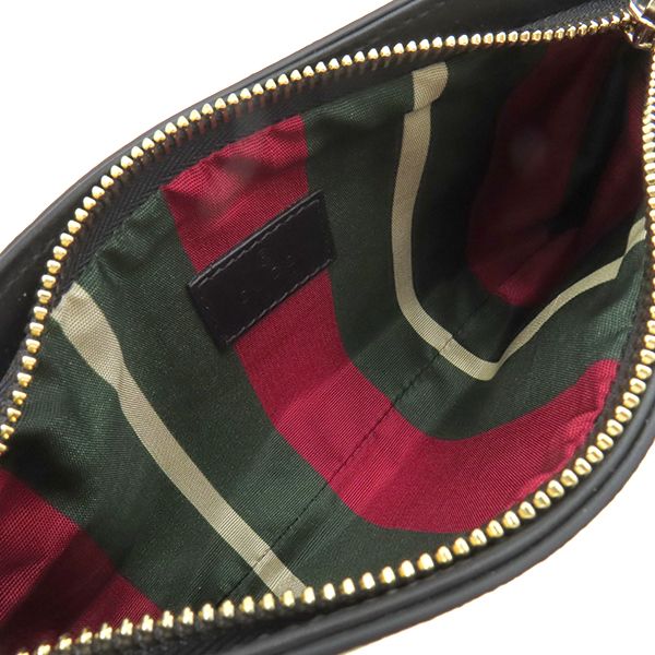 Gucci Shoulder Bag GG Emblem Small Supreme Canvas Black Silver — view 6