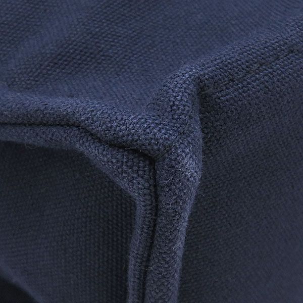 Hermes Tote Bag Deauville MM Canvas Navy Silver Blue — view 4